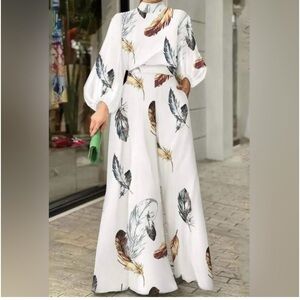 Feather Me Not Jumpsuit NWOT